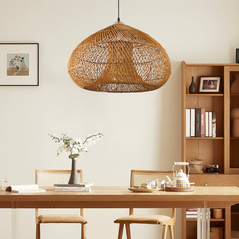 Bhatt 1 - Light Natural Dome Pendant, Brown
