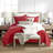 Mills Waffle Red Quilt Set-105965425