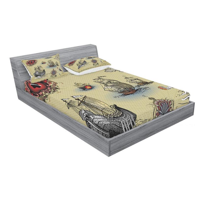 Microfiber Sheet Set, Queen Sheet Set with Fitted Sheet