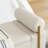Elegant Upholstered Bench With Cylindrical Arms And Iron Leg Assembly In Beige For Living Room Bedroom Hallway Linen Storage Robust Foundation-985854001