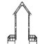 Arche de jardin en métal avec support pour plantes grimpantes à largeur réglable-115361877