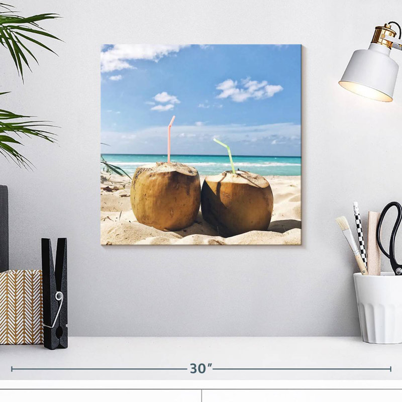 Yarlin Cuban Beach Coconuts, 16" H x 16" W