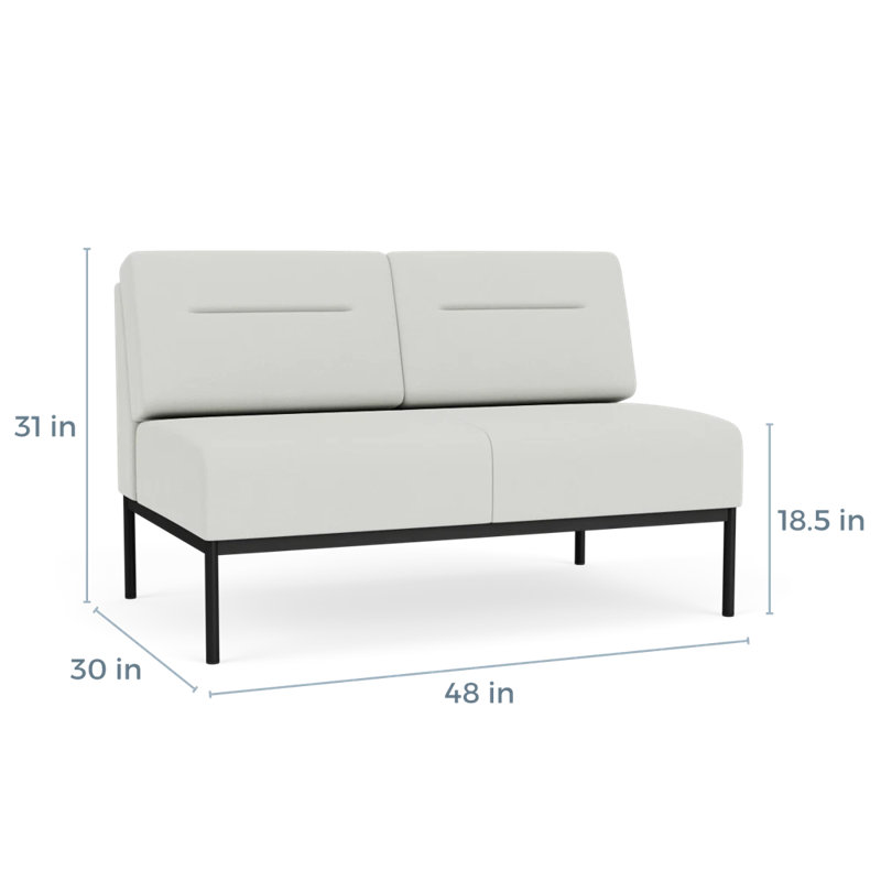 Causeuse Darsey, Noir, Ombre portes ouvertes, Sans alimentation