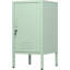 Table de bout verrouillable en métal, table d'appoint moderne avec tablettes réglables, armoire de rangement minimaliste pour chambre à coucher, salon, assemblage facile, vert