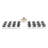 Novelty 25 Person Flip Top 22'' L Modular Training Table And Chair Set and Chair Set with Casters and Modesty Panel