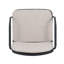 Patio extérieur 3 pièces, cadre noir avec coussin beige, revêtement en polypropylène antirouille, de style moderne et rouille, revêtement luxueux nécessitant peu d'entretien