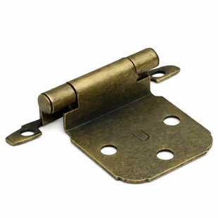 1-1/2 in. Surface Mount Self-Closing Exposed No Radius Cabinet Hinge in   (Set of 2)