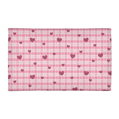 Tapis zone rose fait main