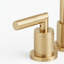 Robinet pour salle de bain à poignée double moderne avec ensemble de drain (ensemble de 2)-128592695