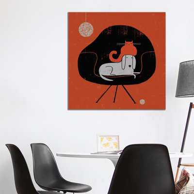 Retro Nap by Terry Runyan - Wrapped Canvas Print