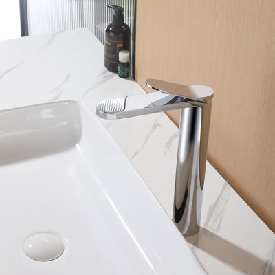 Robinet de lavabo vasque à poignée simple 11,7 "H
