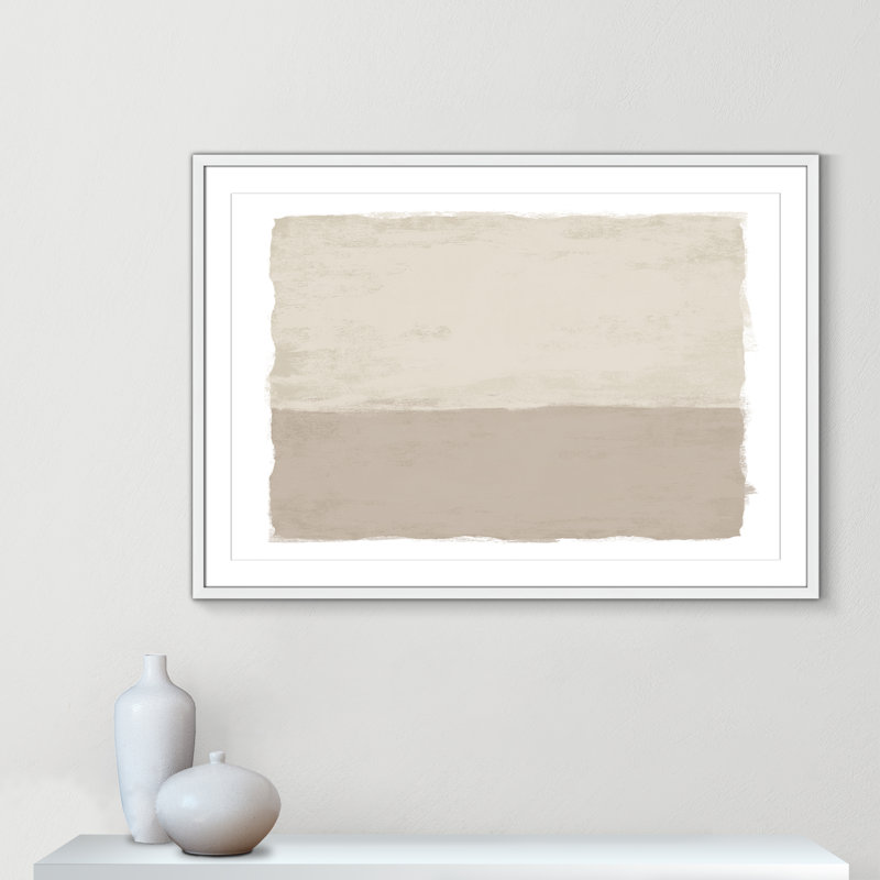 Silent Sands II - Landscape Version Print par Natalie Carpentieri, Blanc satiné, L 41,5 po x H 29,5 po, Imprimé mat