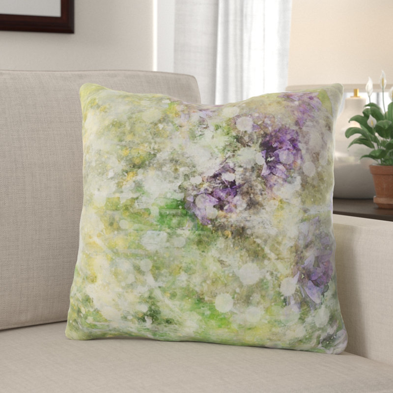 Coussin Flowers, Microsuède, Intérieur