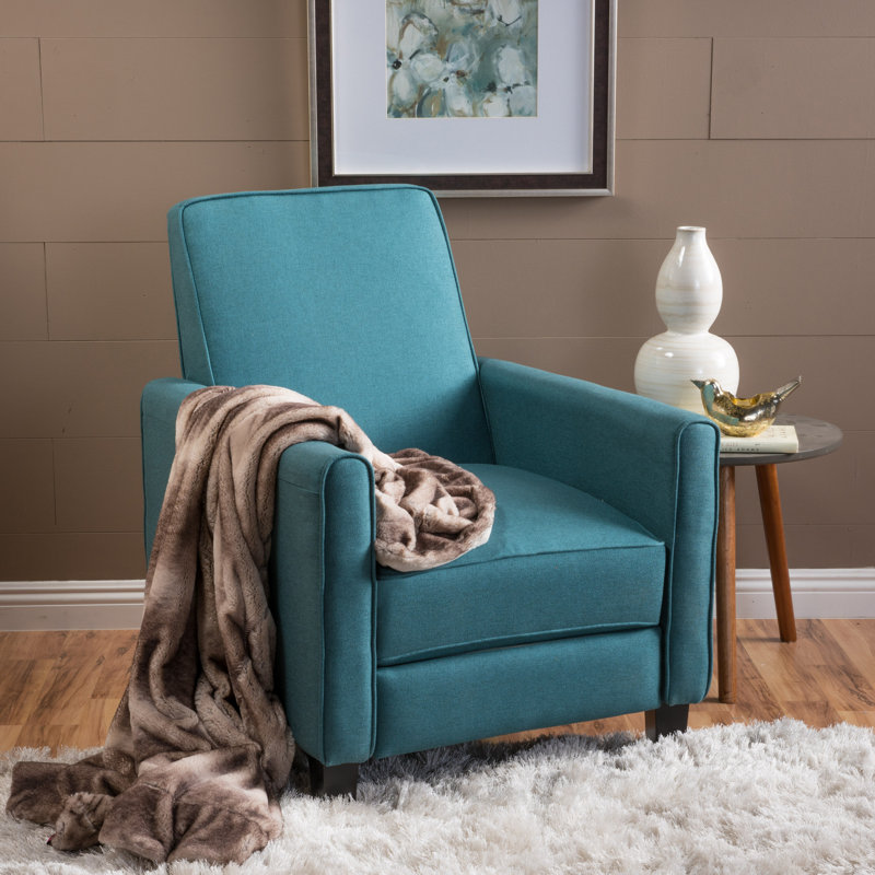 Fauteuil club inclinable Cantalupo l 26,75 po, Bleu sarcelle foncé