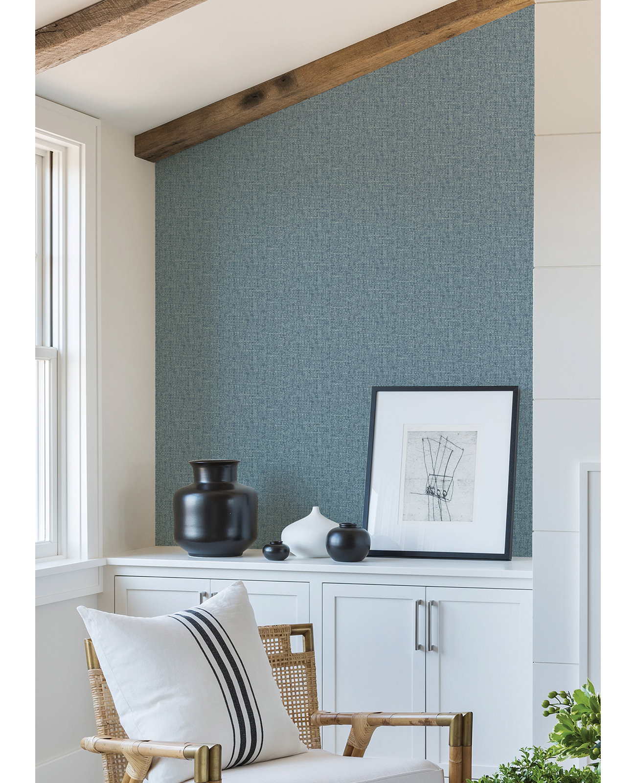 Rafi Plaid Wallpaper, Blue
