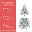 Flocked Artificial Christmas Tree With Metal Stand-597701370