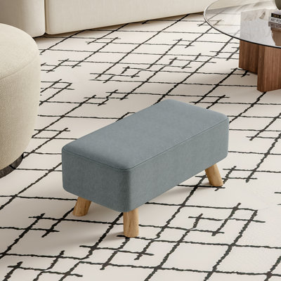 Arturo 57 cm W Linen Rectangle Footstool