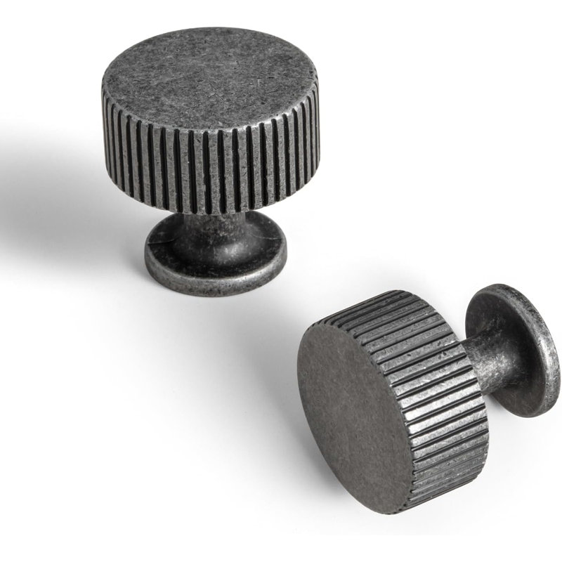 Boutons d'armoire en alliage de zinc Goo-Ki avec finition vieillie - Poignées de quincaillerie durables pour la cuisine, la chambre à coucher et les meubles - Paquet de 6