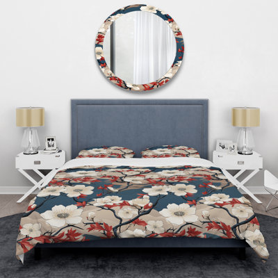 Asian Minimalisme II - Ensemble de housse de couette oriental - Polyester microfibre