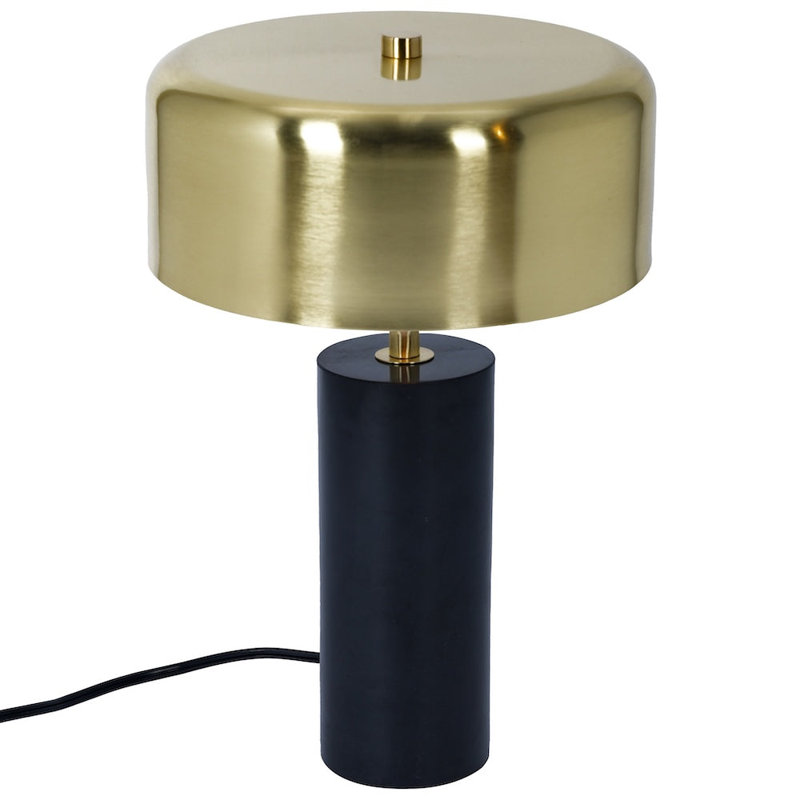 Lampe de table Kinetic - Extérieur doré et intérieur blanc