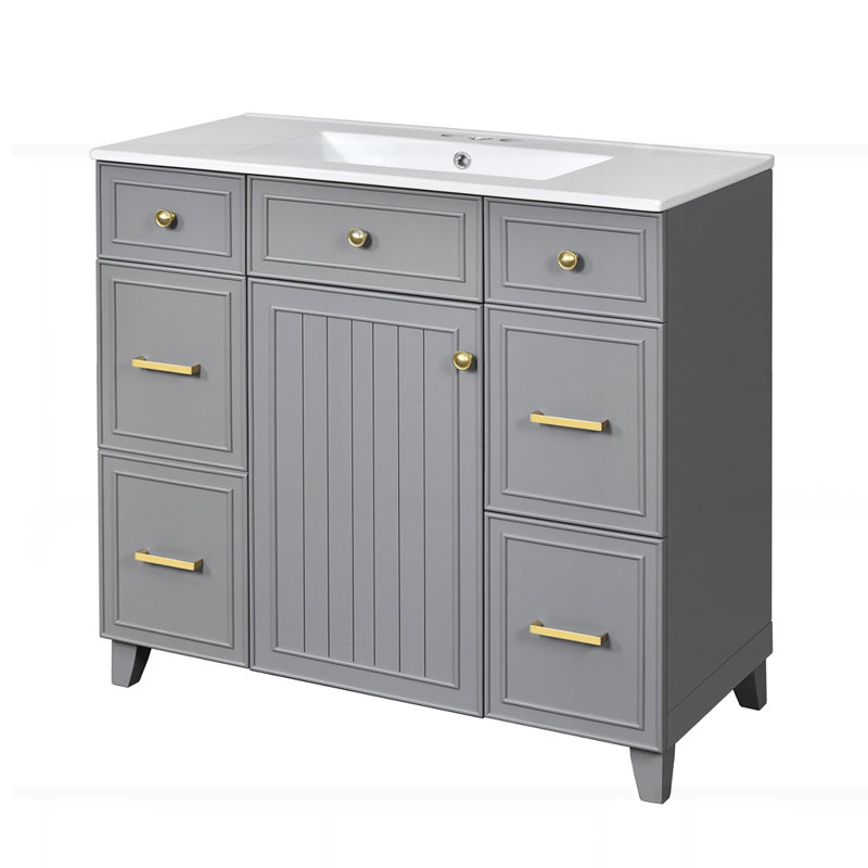 Meuble-lavabo 36 po avec lavabo en céramique