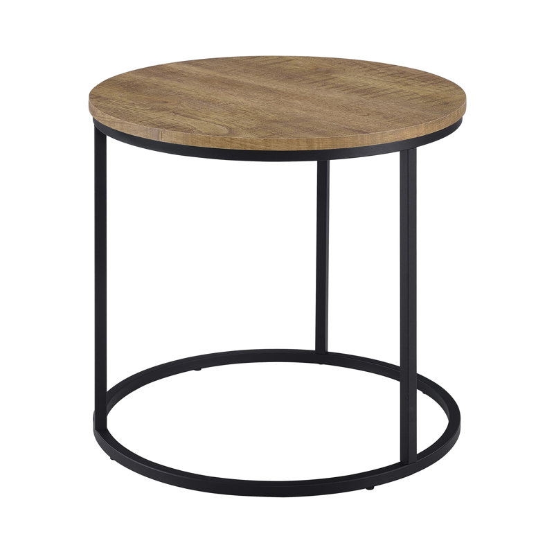 Table de bout rustique 23,4 po, brun, Mango, Mango / Brown