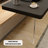 Black Solid Wood L - shaped Desk with Acrylic Base-211248212