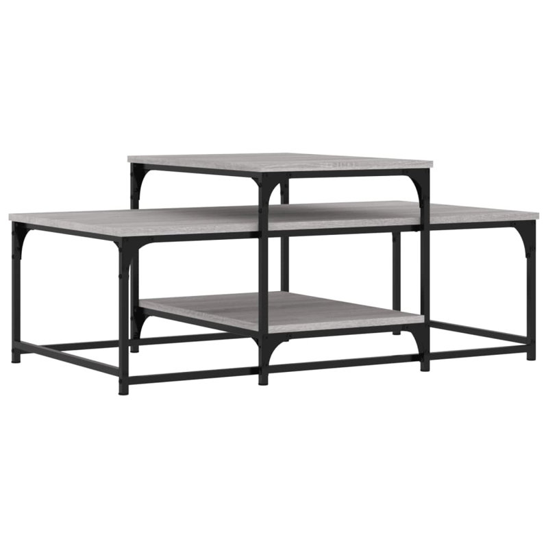 Austintown Frame Coffee Table with Storage, Grey Sonoma