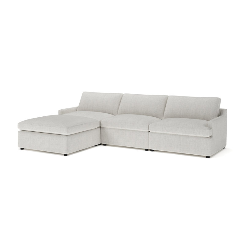Canapé modulaire rembourré 4 pièces Essex, Chenille texturée Monique Oyster