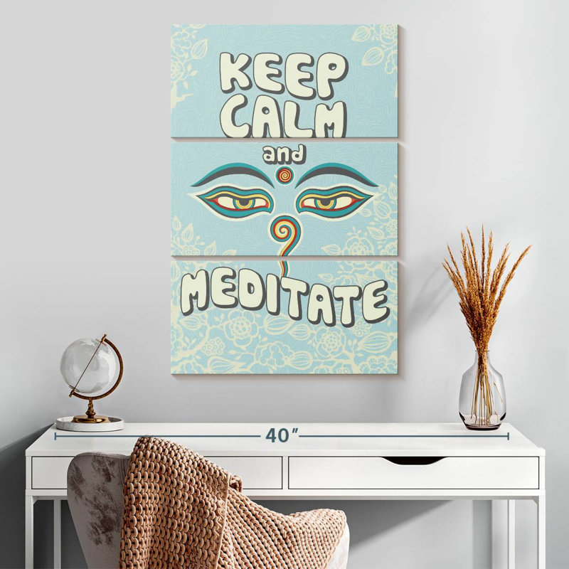 Tergel Keep Calm Mediter, H 32 po x l 20 po