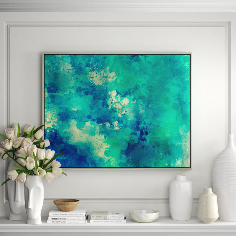 Blue And Green Abstract Giclee On Canvas
