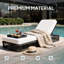 Chaise longue de piscine réglable à l'arrière, corde tissée et structure en fer avec coussin épais, chaise longue d'extérieur pour la piscine, la plage et la cour-775964224-776602153