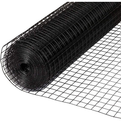2 ft. H X 100 ft. W Black Vinyl Coated Hardware Cloth, 16 Gauge Welded Wire Fence Rolls, Mesh 1.5" X 1.5"