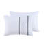 8 Piece Queen Comforter - Stunning Embroidered Design White And Grey Bedding Filled Comforter, , Shams, Euro Decorative Pillows Machine Washable & Soft Elegance Hotel Style White/Grey Classy-120953418-120953420