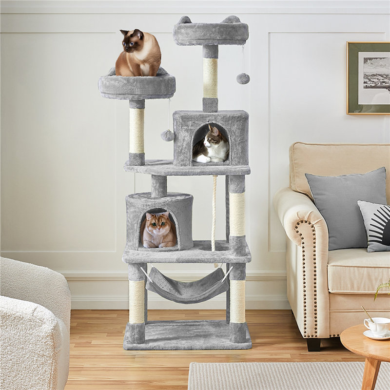 158cm  Cat Tree, Light Grey