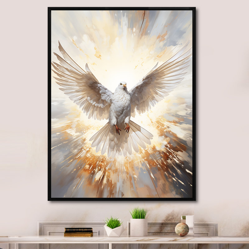 «Christianity Dove Descent From Paradise» - Impressions sur toile Christianisme, H 44 po x l 34 po x P 1,5 po
