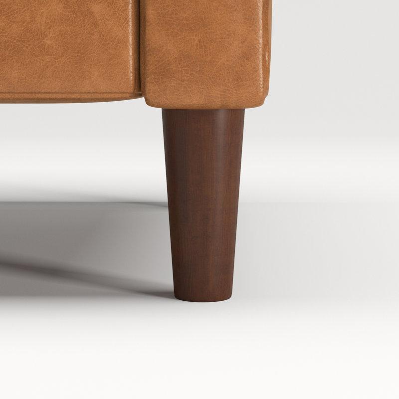 Jordy Faux Leather Loveseat, Camel