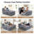 31.5'' No Assembly Required Modern Upholstered Oversized Corduroy Indoor Chaise Lounge Sleeper Sofa with Ottoman-1070221095