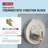 Delta Round Contemporary Push-Button Shower Valve Trim, Stainless (Valve Not Included)-128551152