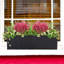 Window Flower Box Planter, Frostproof Outdoor Plant Pot, Narrow Garden Planter with Drainage Holes, Concrete Effect Windowsill Planter-36035302-36035307