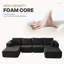 Canapé modulaire en forme de U de 131,5 po avec 2 repose-pieds en chenille désossée en forme de U et 2 repose-pieds profond, combinaison de module pour le salon 6 places-1163035421