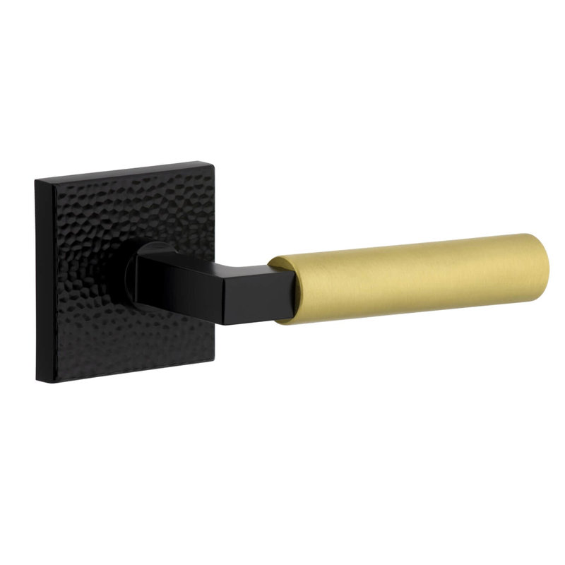 Brass Door Lever, 2.75", Droite, Intimité