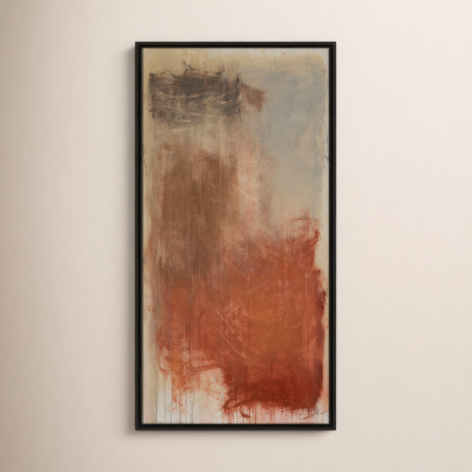 Colin "Autumn Over The Riviera" Print, 37.5" H x 19.5" W, Espresso