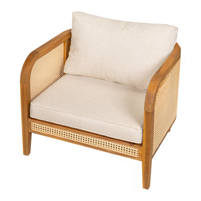 Outdoor Patio Cushioned Arm Chair