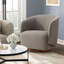Fauteuil d'appoint pivotant rembourré Caysey Boucle-101895680