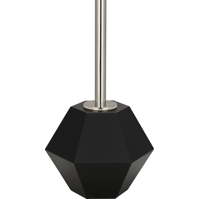 Lampe de table 27" Marcel, Nickel poli / noir mat