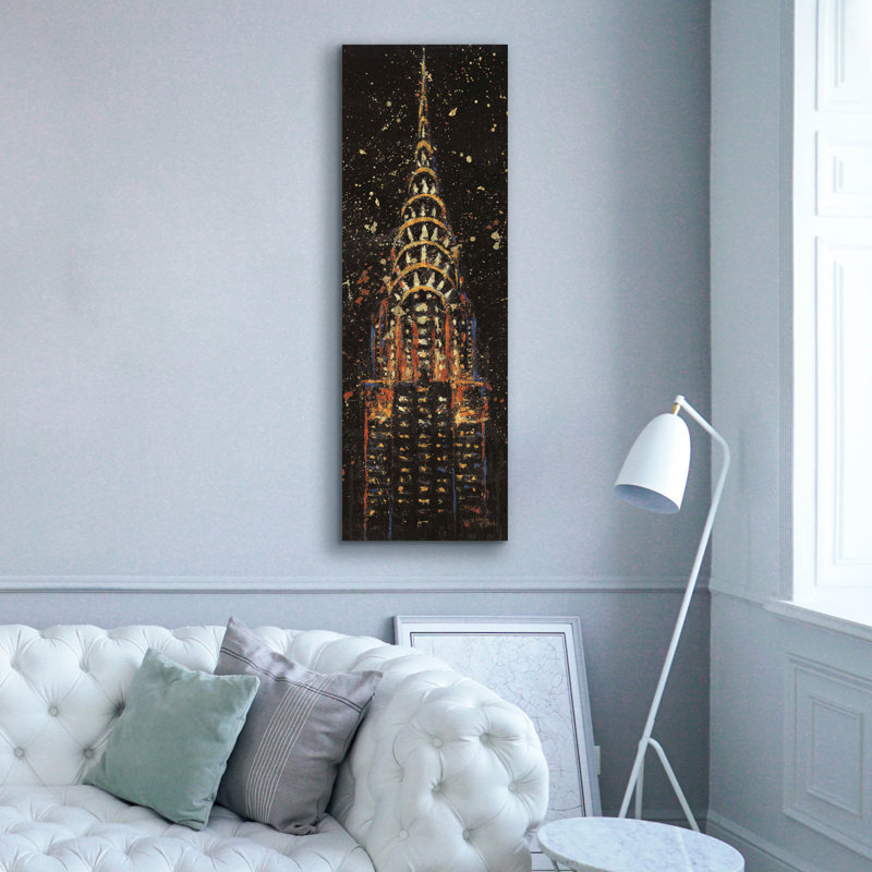 «Epic Graffiti» «City At Night 2» par Wellington Studio, art mural sur toile, 12 po x 36 po, H 60 po x l 20 po x P 1,5 po