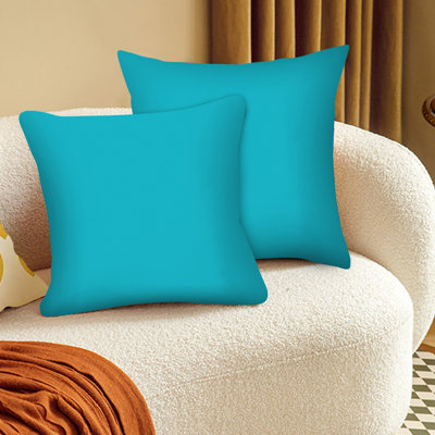 2 pièces Housse de coussin Housse de coussin de couleur unie moderne