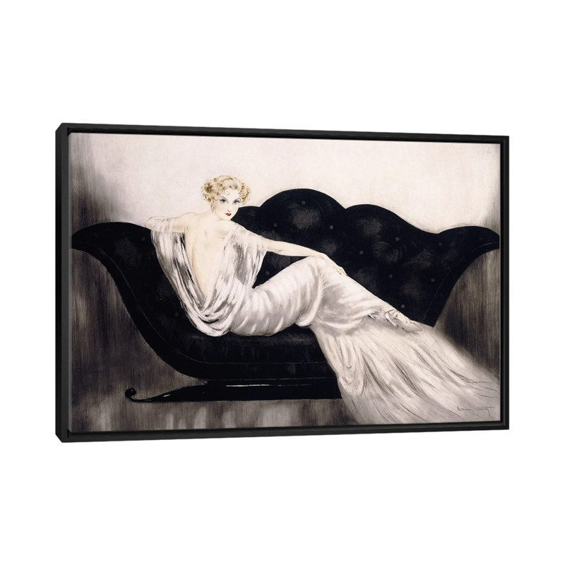 The Sofa, C.1937, 26" H x 40" W x 1.5" D, Black Floater Framed Canvas, No Mat