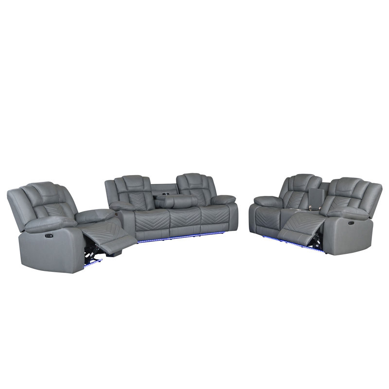 RAIZE GREY 3PC LIVING ROOM SET